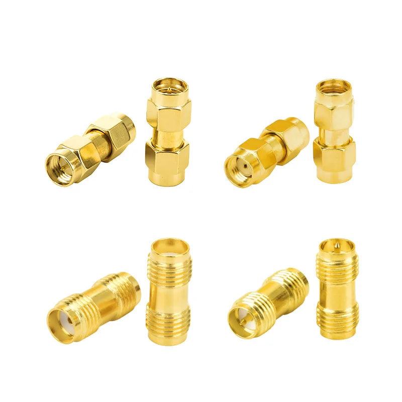 2PCS SMA to SMA Adapter SMA Male Female to Male Female RP SMA Straight 3 Way Right Angle 90 135 Degree RF Connector for Antenna