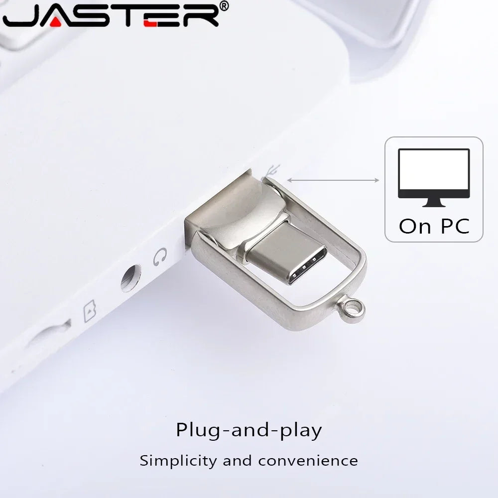 NEW Mini 64GB 128GB Type C Ultra Dual USB Flash Drive Memory Stick Thumb Pen Drive Creative Gifts for Business USB Flash Drives