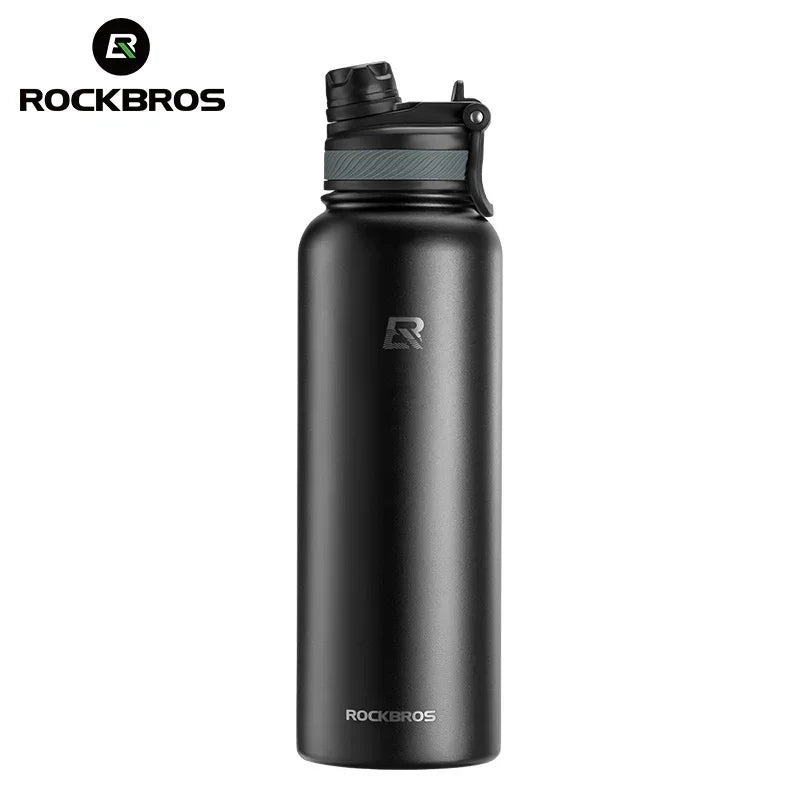 ROCKBROS Thermal Water Bottle Sports Water Bottle Non Slip Stainless Steel Cold And Hot Thermo Cup Cycling Hiking Equip