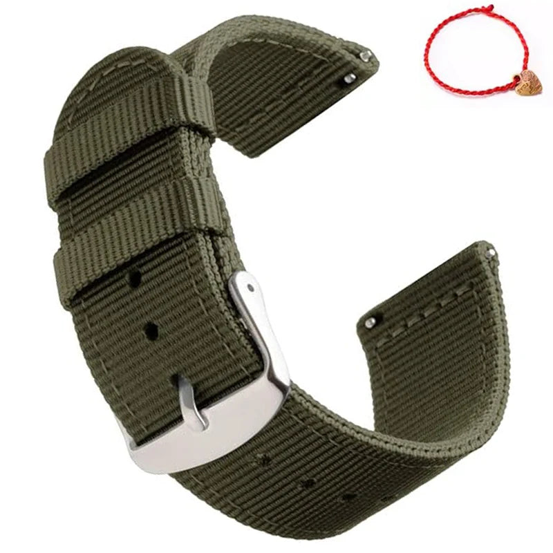 Waterproof Sailcloth Watch Band Quick Release Watch Strap 18mm 20mm  22mm Nylon Watchband