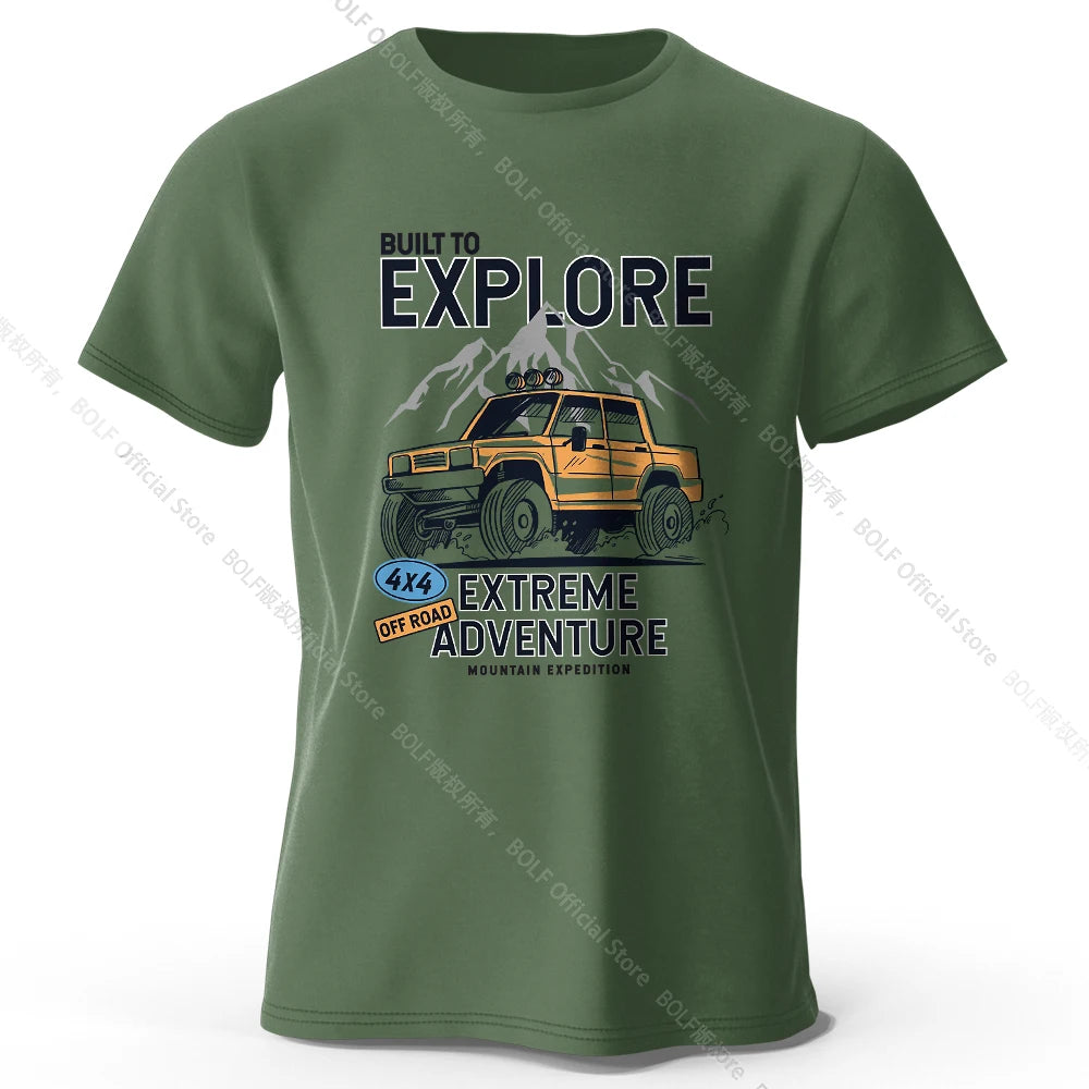 Vintage Rally Crest Printed Unisex Men Women T-Shirt Tees Tops 100% Cotton Weatherproof Patina Graphic Adventurer Gear