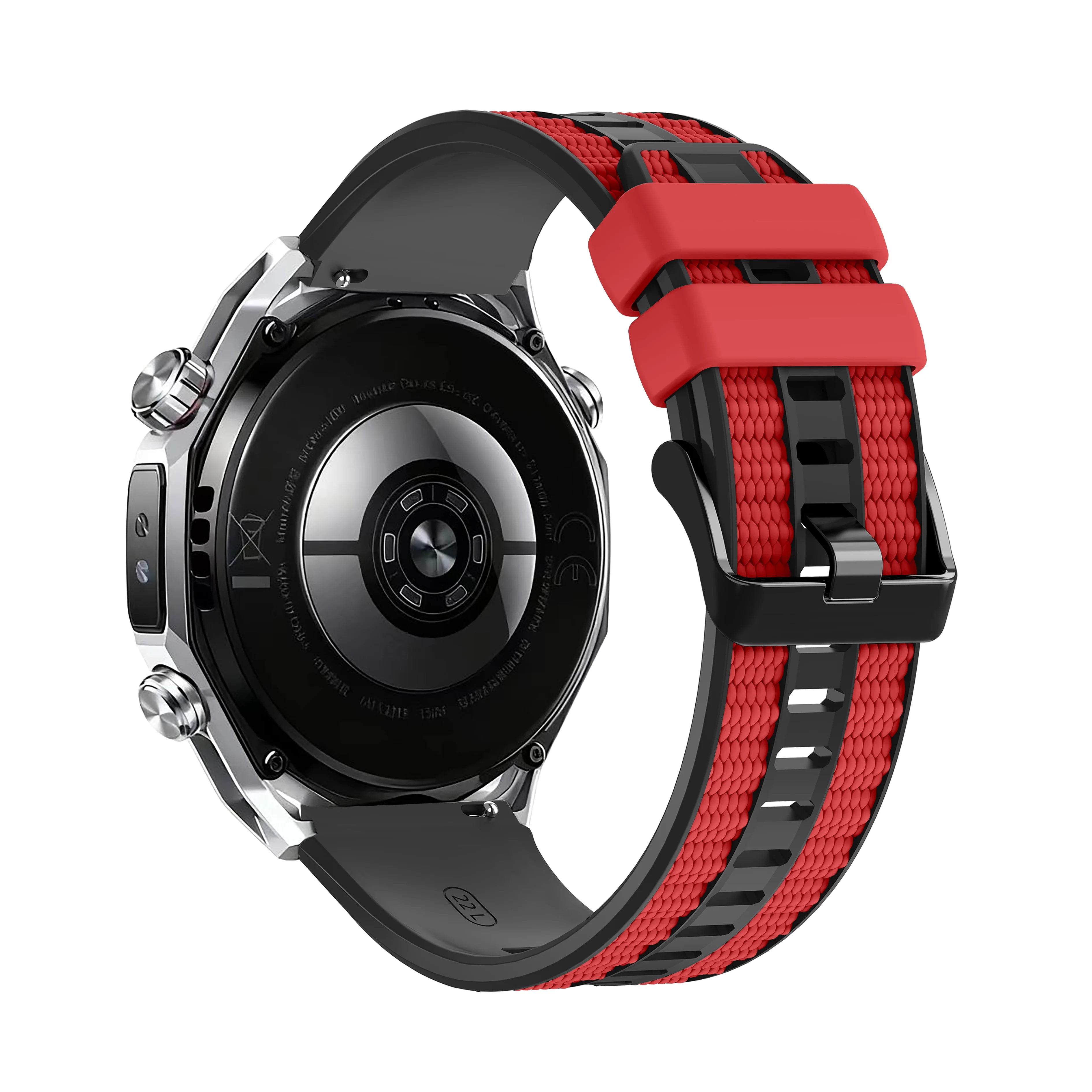 Two-Tone Silicone Strap 22mm For Huawei Watch Ultimate 2 / GT 6 5 Pro 46mm / GT4 GT3 GT2 / Watch 5 4 3 Band Watchband Bracelet