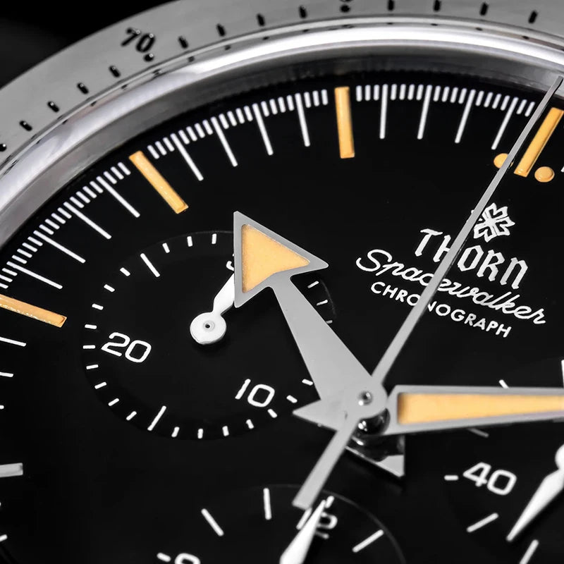 Thron T026 Mechanical Watch PT5000/Swiss Ronda Movement Men's WatchSapphire Crystal 316L Stainless Steel Vintage Style Watch