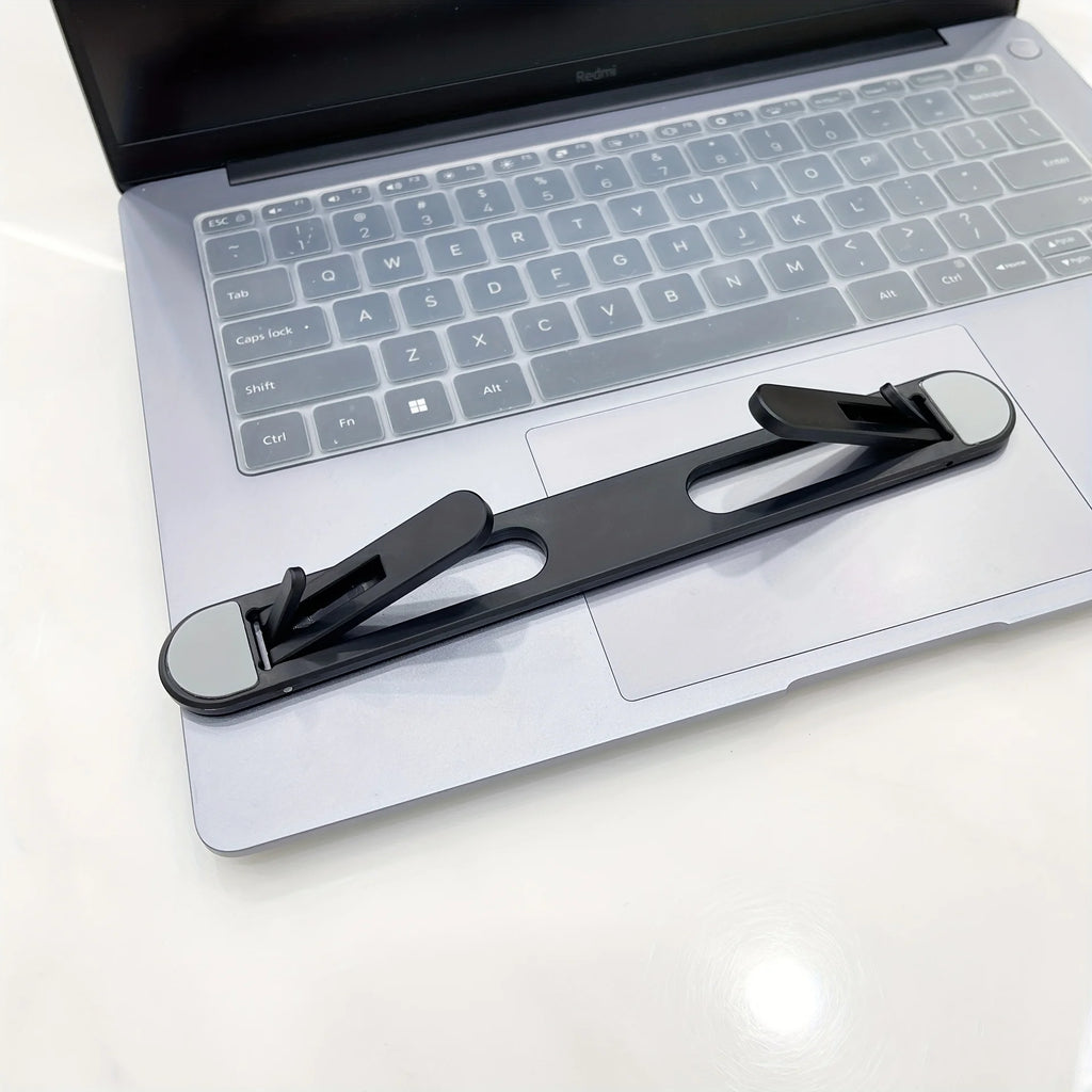 Adjustable and Foldable Laptop Stand with Keyboard & Tablet Holder, Heat Sink Design for Height Adjustment, Improved Vision