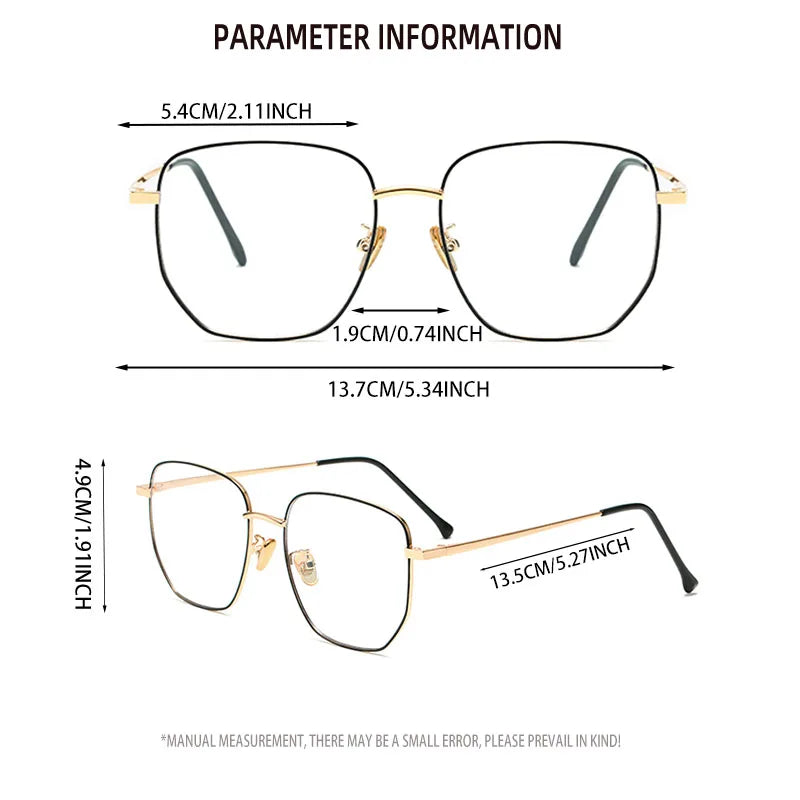 Transparent Computer Glasses Frame Women Men Anti Blue Light polygon Eyewear Blocking Glasses Optical Spectacle Eyeglass