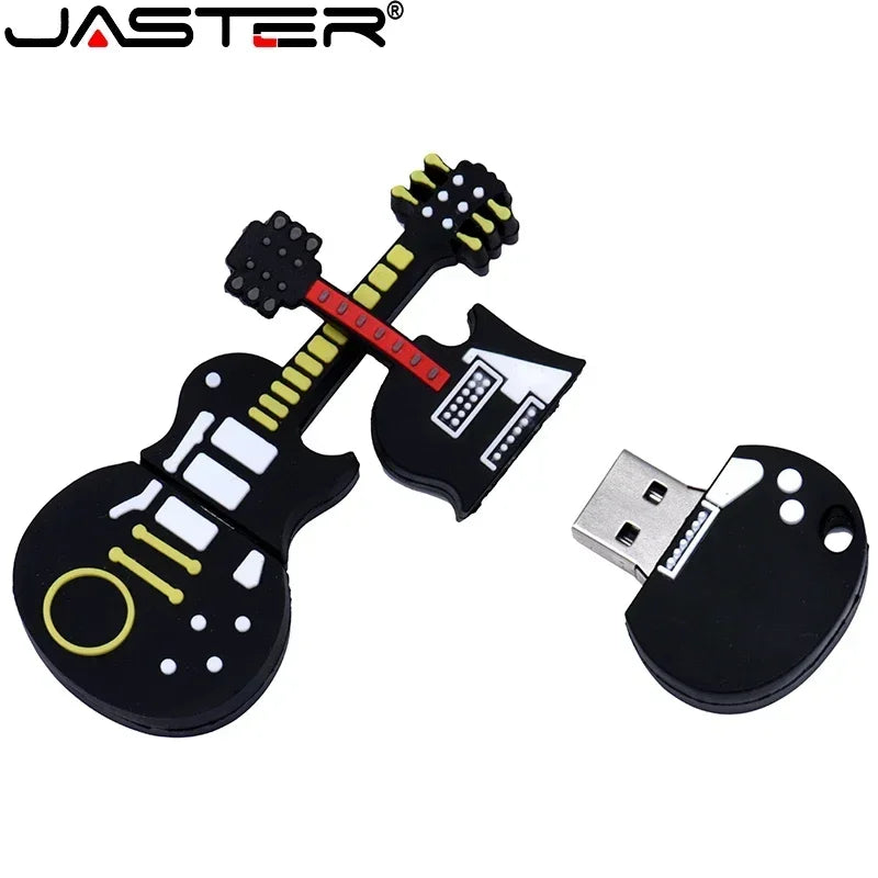 JASTER Music Model USB Flash Drive Guitar Pen Drive Violin Pendrive Cello Memory Stick Beth U Disk Free Key Chain 16GB 32GB 64GB