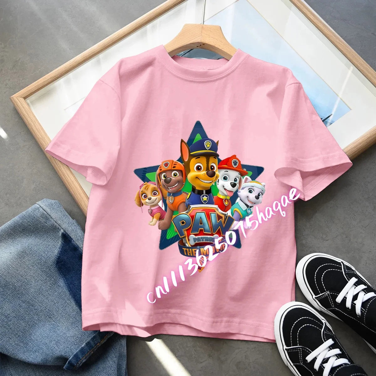 Summer PAW Patrol Children T-Shirts Cartoon Chase Skye Short Sleeves Top Tees Fashion Anime Girls Boys Shirts Kids Clothes Gift