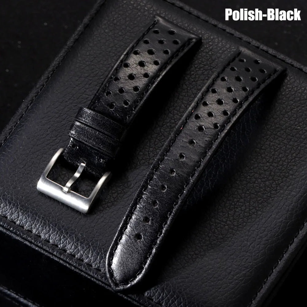 Vintage Calfskin Strap 18mm 20mm 22mm Universal Watch Band Breathable Wrist Bracelet for Men Women Sport Wristbelt Accessories