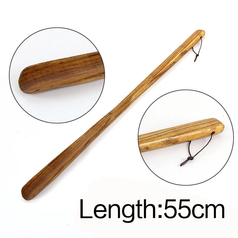 Professional Shoe Spoon Home Tools Durable Professional Wooden Shoe Horn Flexible Wood Long Handle Shoehorn Useful Shoe Lifter