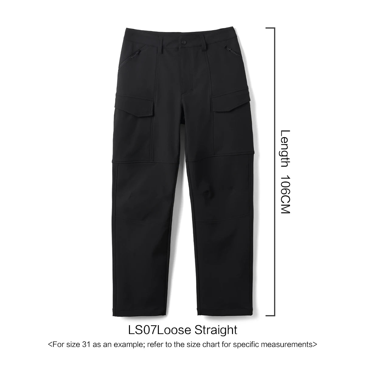 SIMWOOD 2026 Spring New Loose Straight Water Repellent Softshell Pants Men Elastic Hiking Trouser