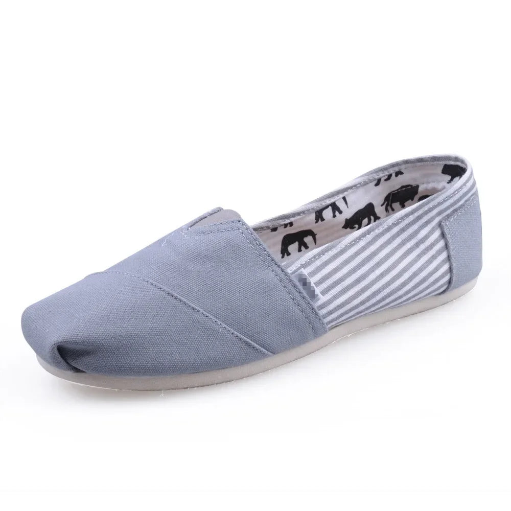 Summer Blue Loafers Men Classic Canvas Flats Shoes Women Comfortable Breathable Men Casual Shoes Slip-on Espadrilles
