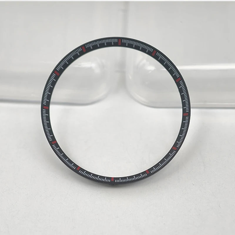 30.5mm Watch Chapter Rings Fit SKX007 SKX009 SRPD Watch Case Plastic Inner Ring NH35 NH36 Movement Men's Watch Parts Replace