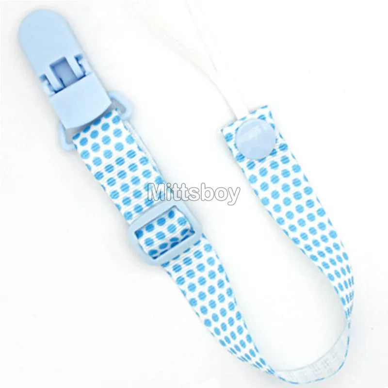 Fixed Button Baby Pacifier Clips Chains Ribbon Dummy Soother Holder Chains Anti-drop Buckle Strap for Pacifier Baby Feeding Gift
