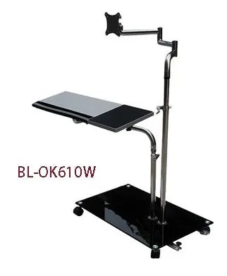 OK610 Bedside Moving Laptop Stand Adjustable Sofa Computer Monitor Holder Mount +Keyboard Holder Rotating Laptop Table Lapdesks