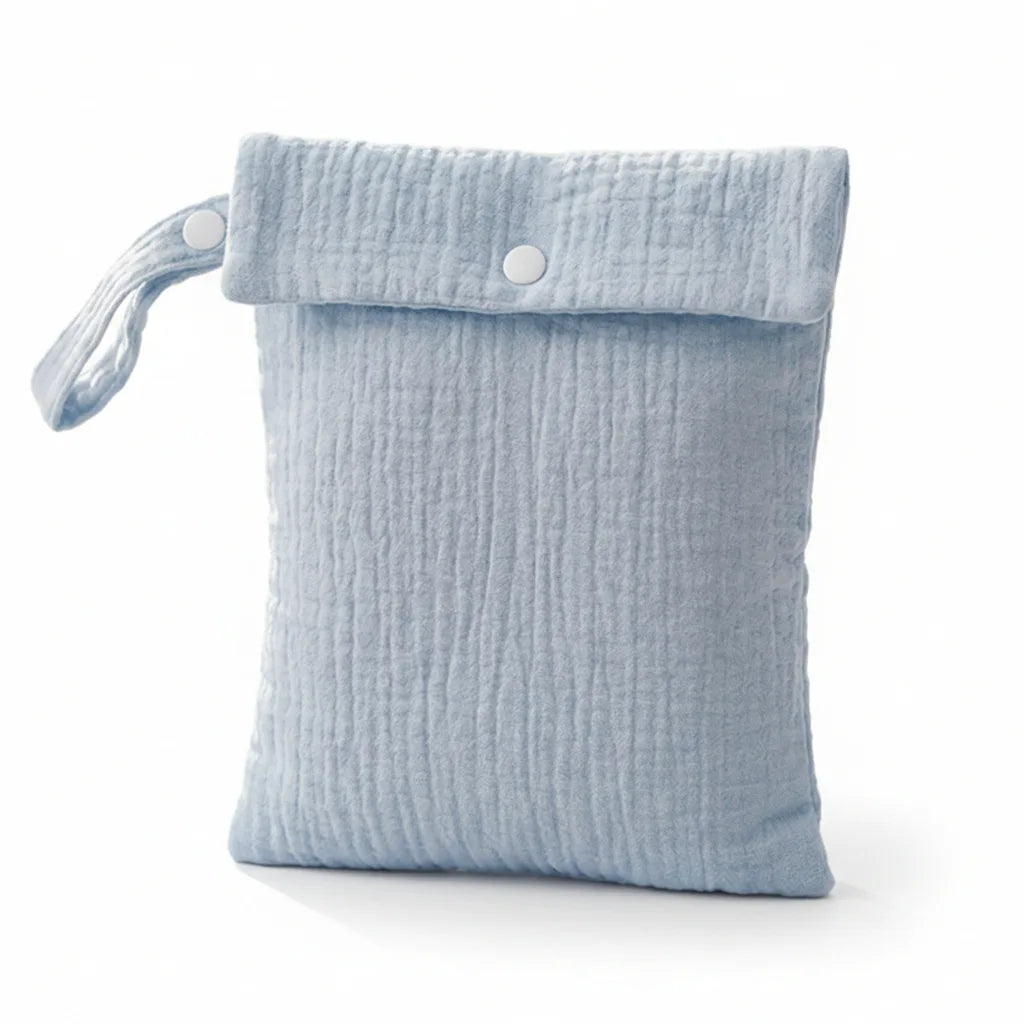 Baby Diaper Bag Muslin Cotton Gauze Wet Bag Portable Travel Hanging Organizer Pouch Infant Toddler Mommy Cosmetic Bag Best