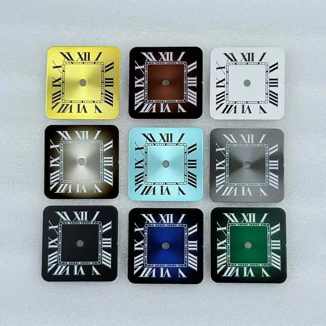 19mm Roman Dial Two Blue Sword Shape Watch Hands Suitable for Y120 Quartz Time module Panther Cartier Movement Case Mod Parts