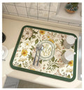 Super Antiskid Large Kitchen Absorbent Draining Mat Super Absorbent Draining Coffee Dish Drying Mat Quick Dry Bathroom Drain Pad