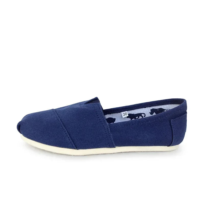 Summer Blue Loafers Men Classic Canvas Flats Shoes Women Comfortable Breathable Men Casual Shoes Slip-on Espadrilles