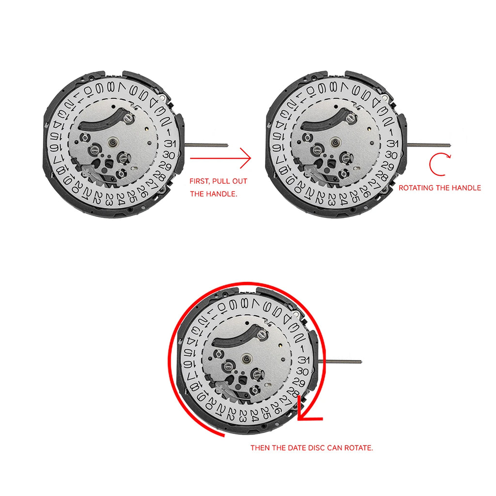 Japan Genuine VK63A Chronograph Quartz Movement with Battery Japan Original Mechanism VK63 VK61A VK67A Mod Replace Movement