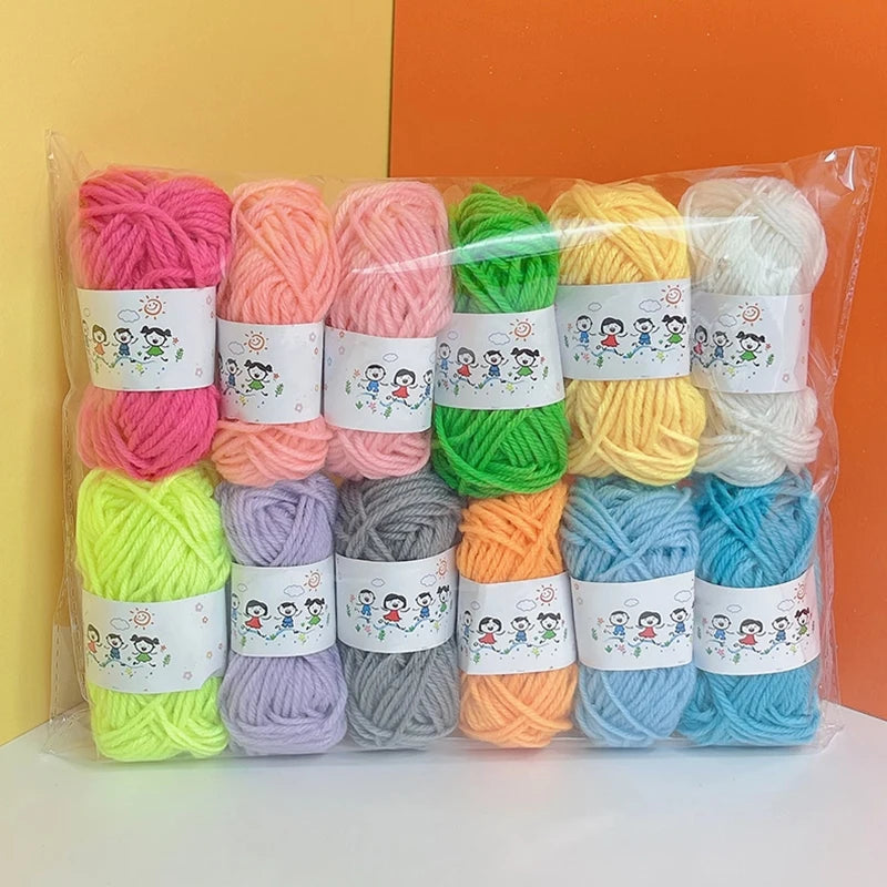 12Pcs Soft Warm DIY Cotton Wool Threads Soft Yarn Fine Quality Hand-Knitting Thread For Handmade Knitting Crochet Yarn