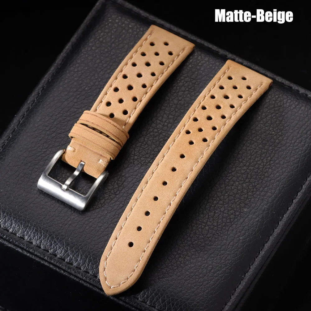 Vintage Calfskin Strap 18mm 20mm 22mm Universal Watch Band Breathable Wrist Bracelet for Men Women Sport Wristbelt Accessories