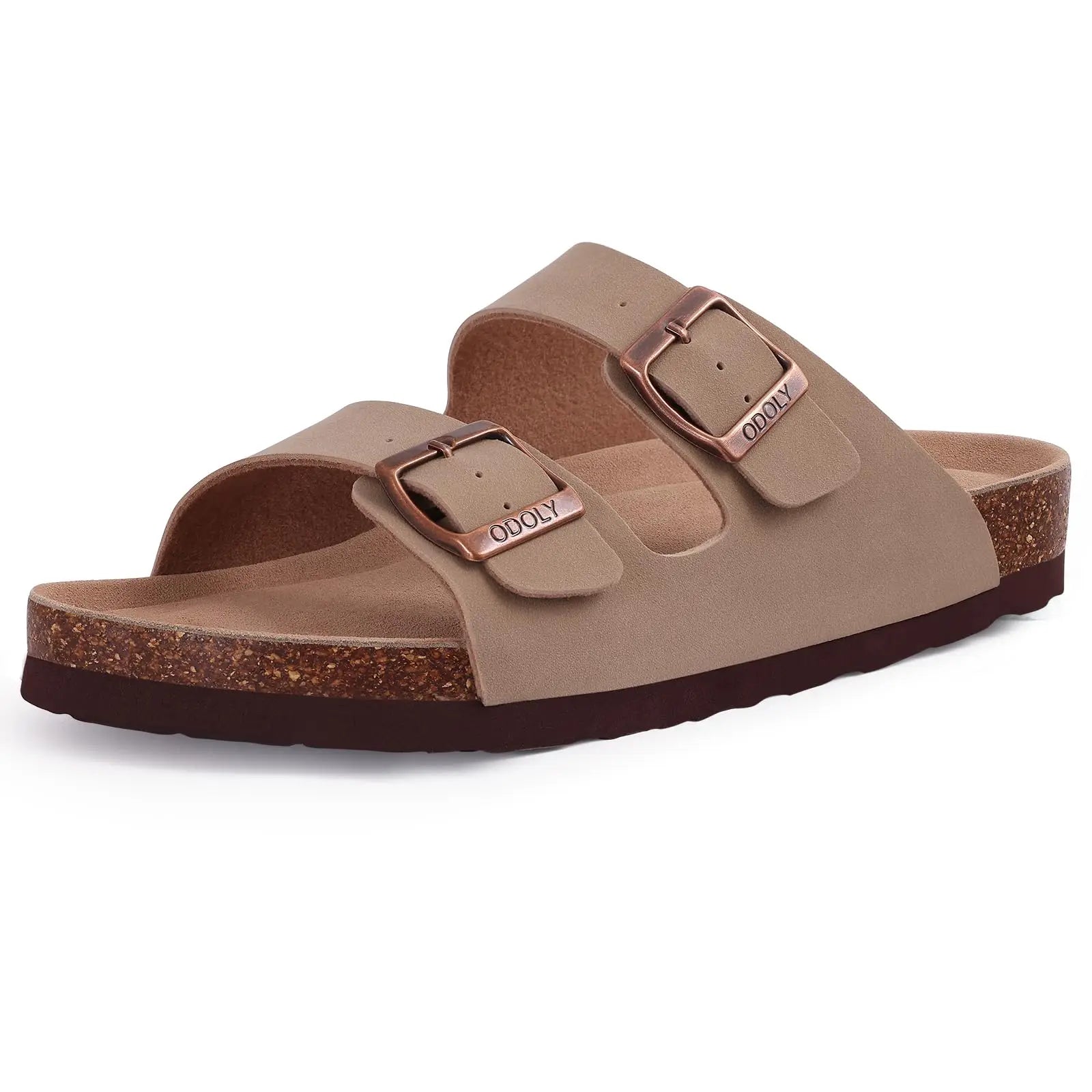 Shevalues Cork Sole Slippers For Women Men Classic Suede Summer Sandals With Arch Support Fashion Orthopedic Beach Cork Shoes