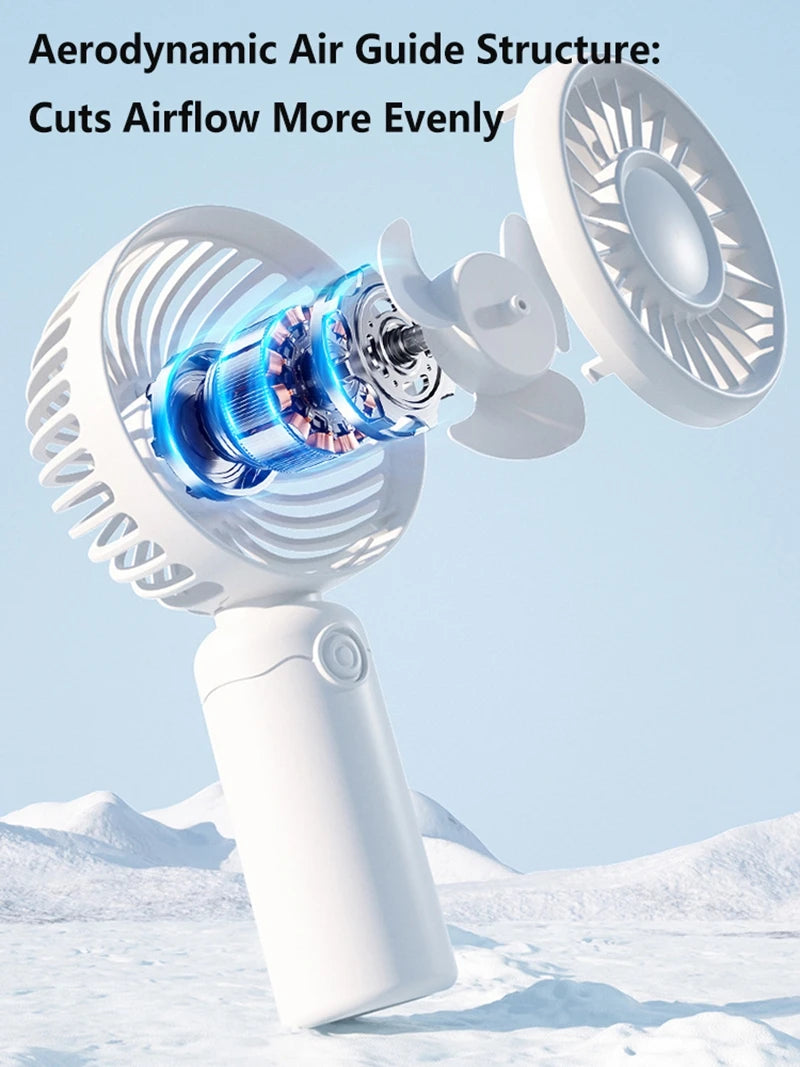 New Mini Fan Portable Mini USB Rechargeable Quiet Fans Table Makeup Eyelash Cooler Kids Outdoor Office Travel Air Cooler Fan
