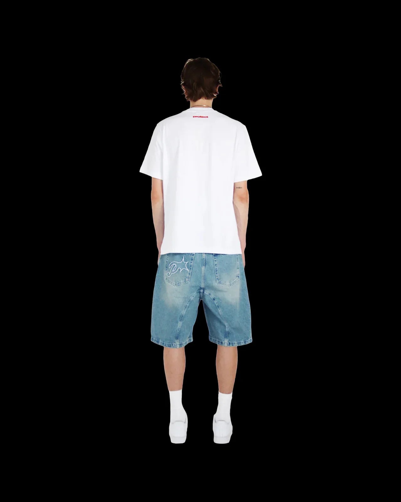 Vintage Y2k Men Women Harajuku Short Jeans Washed Embroidery American Retro Man Denim shorts Summer Loose Hip Hop Streetwear
