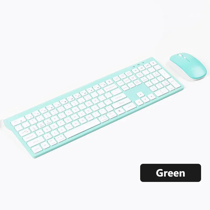 Bluetooth Keyboard Three-mode 2.4G Wireless Keyboard and Mouse Combo Multi-Device Rechargeable Keyboards for IOS/Android/Windows
