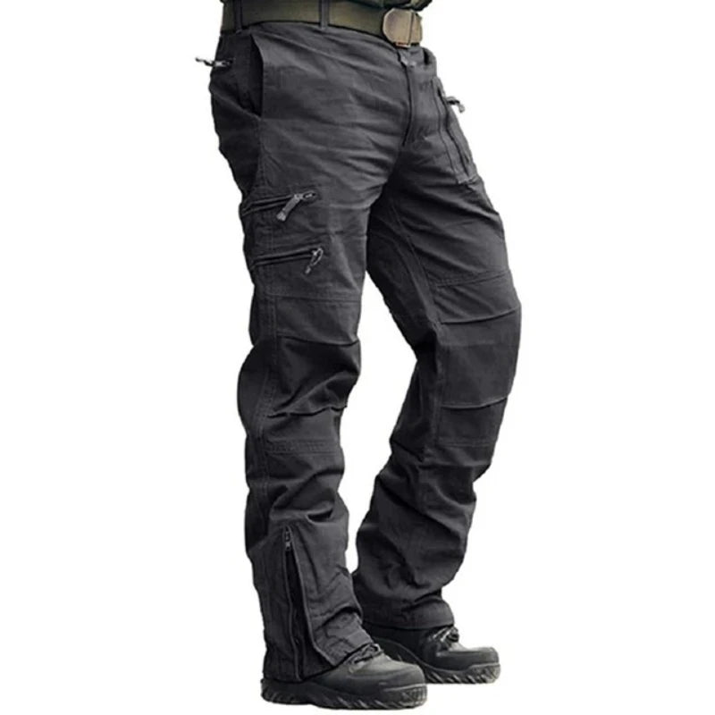 2026 Men's Cargo Pant Cotton Outdoors Tactical Pant Men Vintage Camo Green Work Many Pocket Cotton Camouflage Black Trouser