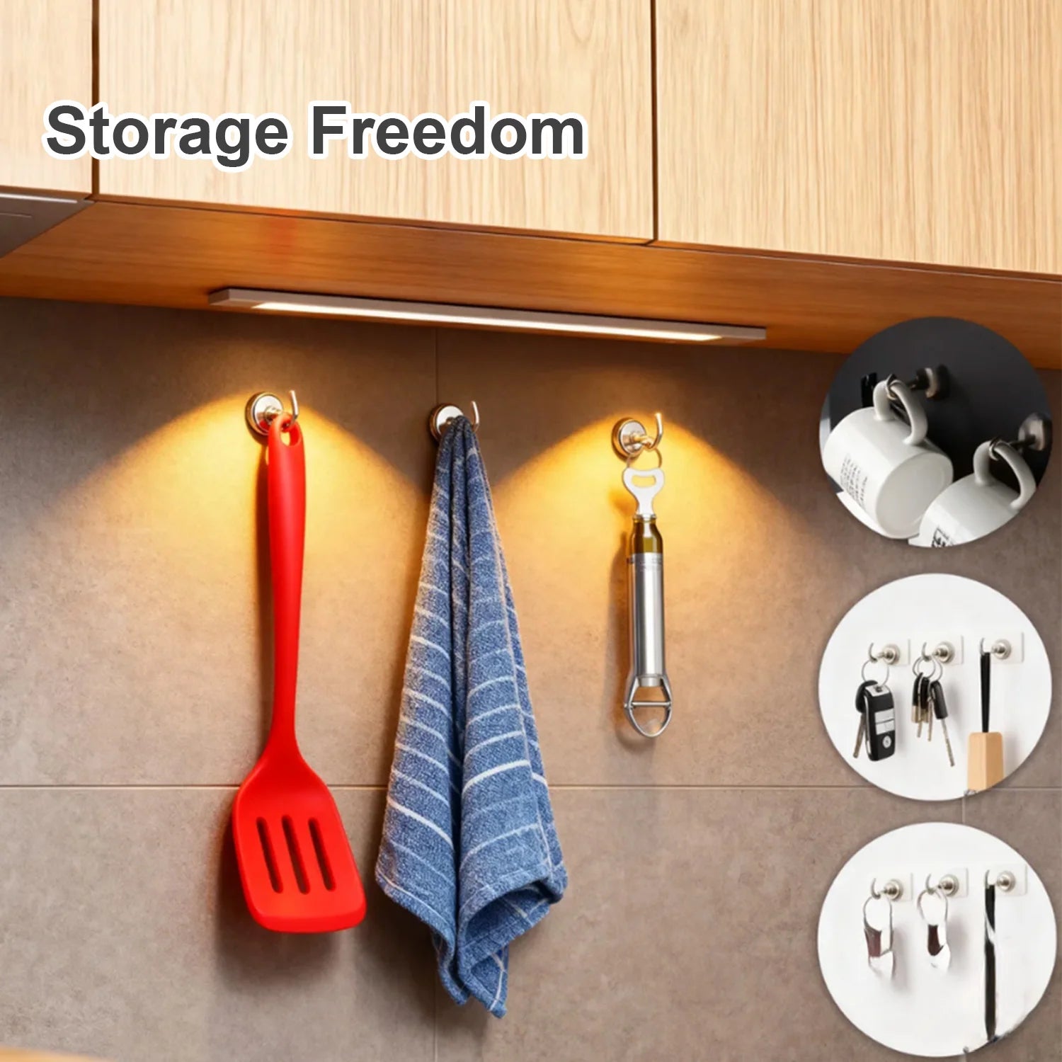 Magnetic Hooks Super Strong Magnets Neodymium Magnet Powerful Magnets Hanging Hooks for Bathroom Kitchen Organizers