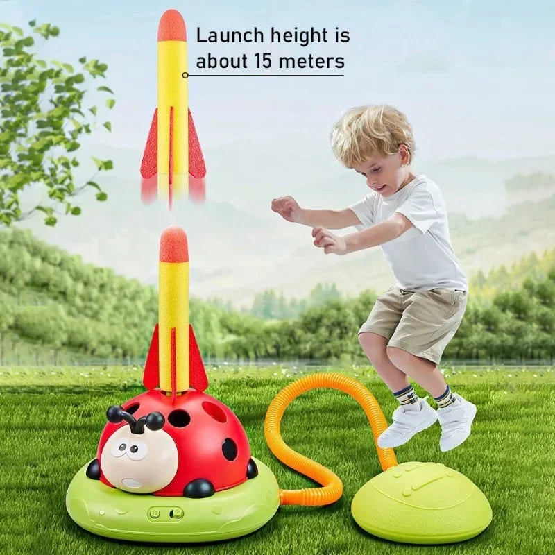 Kids Sports Toy 5/3/2 In1 Skipping Rope Toss Rings Game Stomping Launch Launcher Jumping Indoor Outdoor Sensory Training