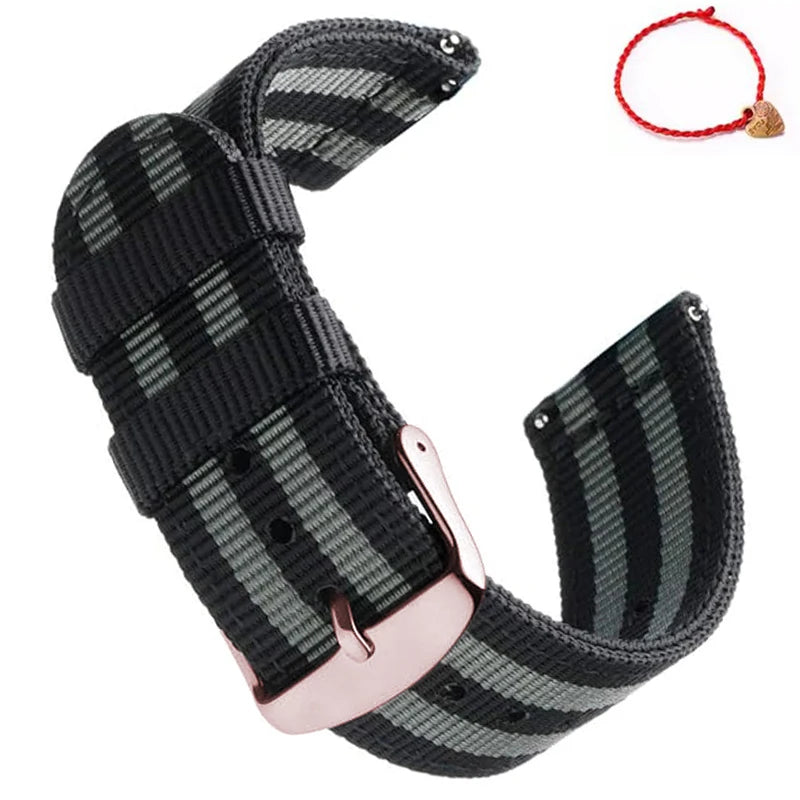 Waterproof Sailcloth Watch Band Quick Release Watch Strap 18mm 20mm  22mm Nylon Watchband