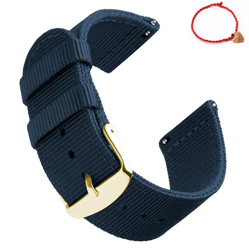 Waterproof Sailcloth Watch Band Quick Release Watch Strap 18mm 20mm  22mm Nylon Watchband
