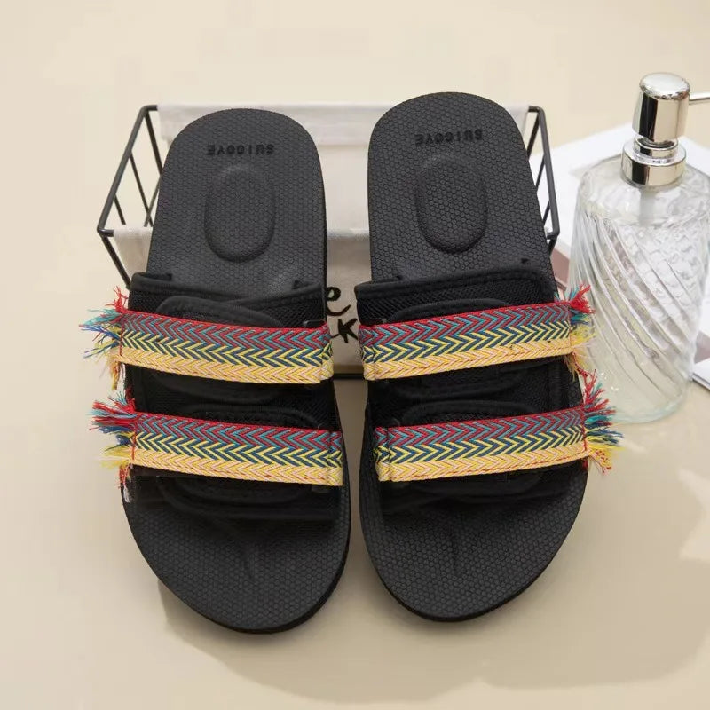 Men Casual Slippers Fashion Indoor Outdoor Beach Women White Sandals Increase Height Round Toe Non-Slip Unisex Zapatos Hombre