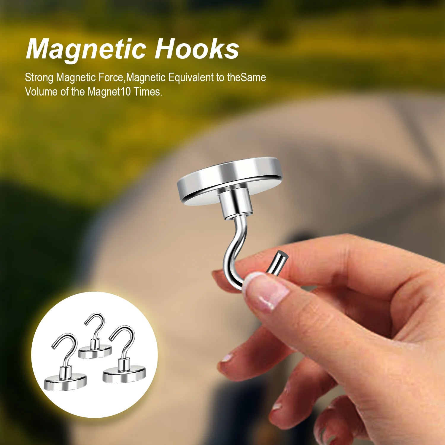Magnetic Hooks Super Strong Magnets Neodymium Magnet Powerful Magnets Hanging Hooks for Bathroom Kitchen Organizers
