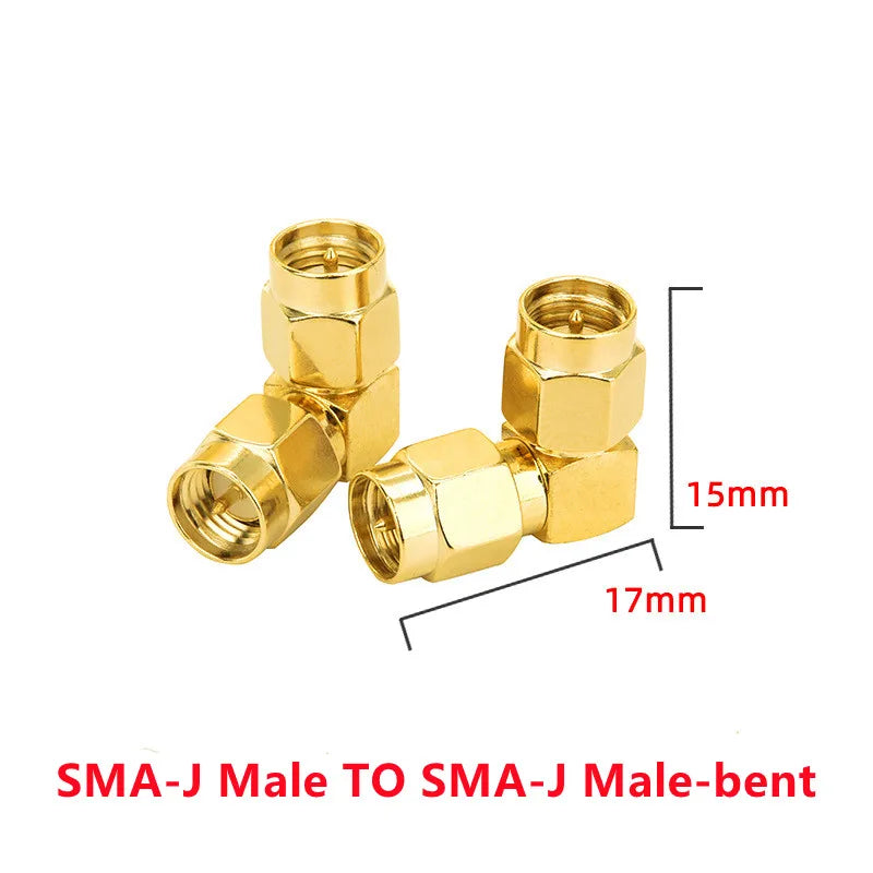2PCS SMA to SMA Adapter SMA Male Female to Male Female RP SMA Straight 3 Way Right Angle 90 135 Degree RF Connector for Antenna