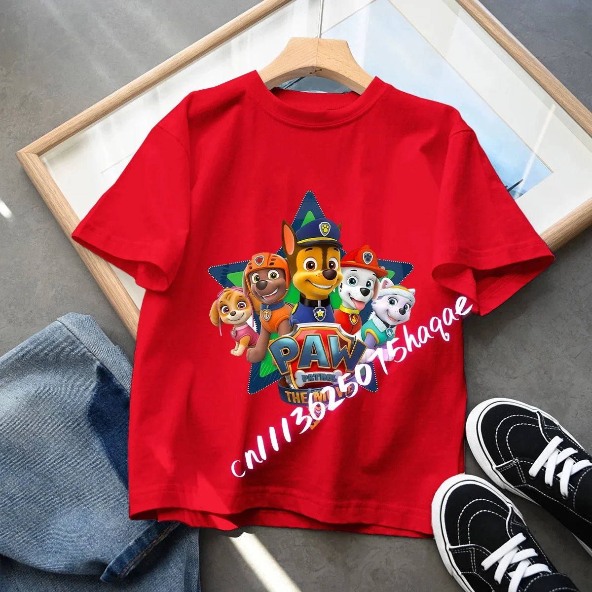 Summer PAW Patrol Children T-Shirts Cartoon Chase Skye Short Sleeves Top Tees Fashion Anime Girls Boys Shirts Kids Clothes Gift