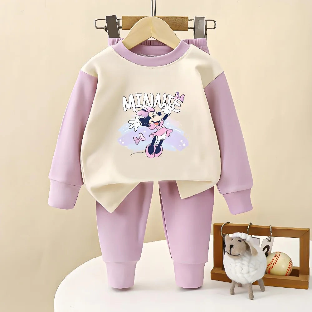 2026 Autumn New Long Sleeve Pajamas Sets for Girls Casual Home Clothes Sets Children Dralon Farbic Kids Bottom Clothes Sleepwear