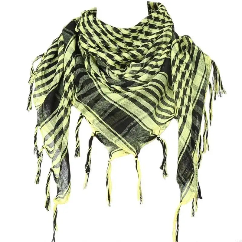 N7YD Desert Shemagh Scarf Soft Fringed Arab Headscarf Unisex Keffiyeh Bandana Unisex Headwrap Arabian Scarf Head Covering