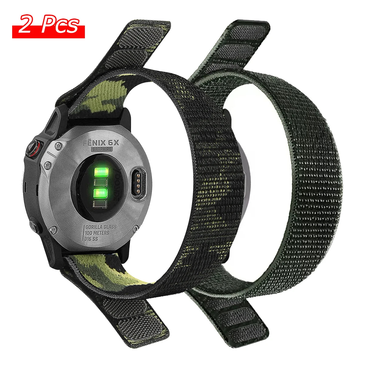 26mm 22mm Nylon Loop Watch Band For Garmin Fenix 8 8Pro 7 7X 6 6X 5X/Forerunner 970 965/Enduro 3 2/Instinct 3 2X QuickFit Strap