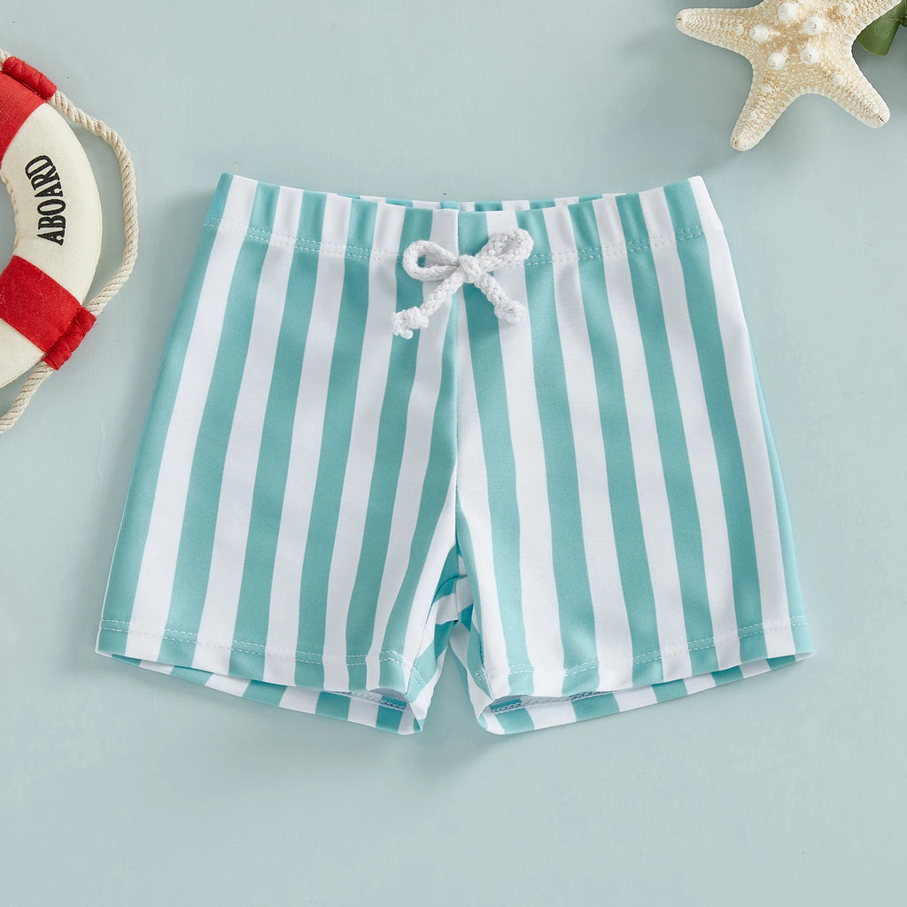 Citgeett Summer Kids Baby Boys Swim Trunks Stripes Print Elastic Waist Beach Shorts Shorts Clothes