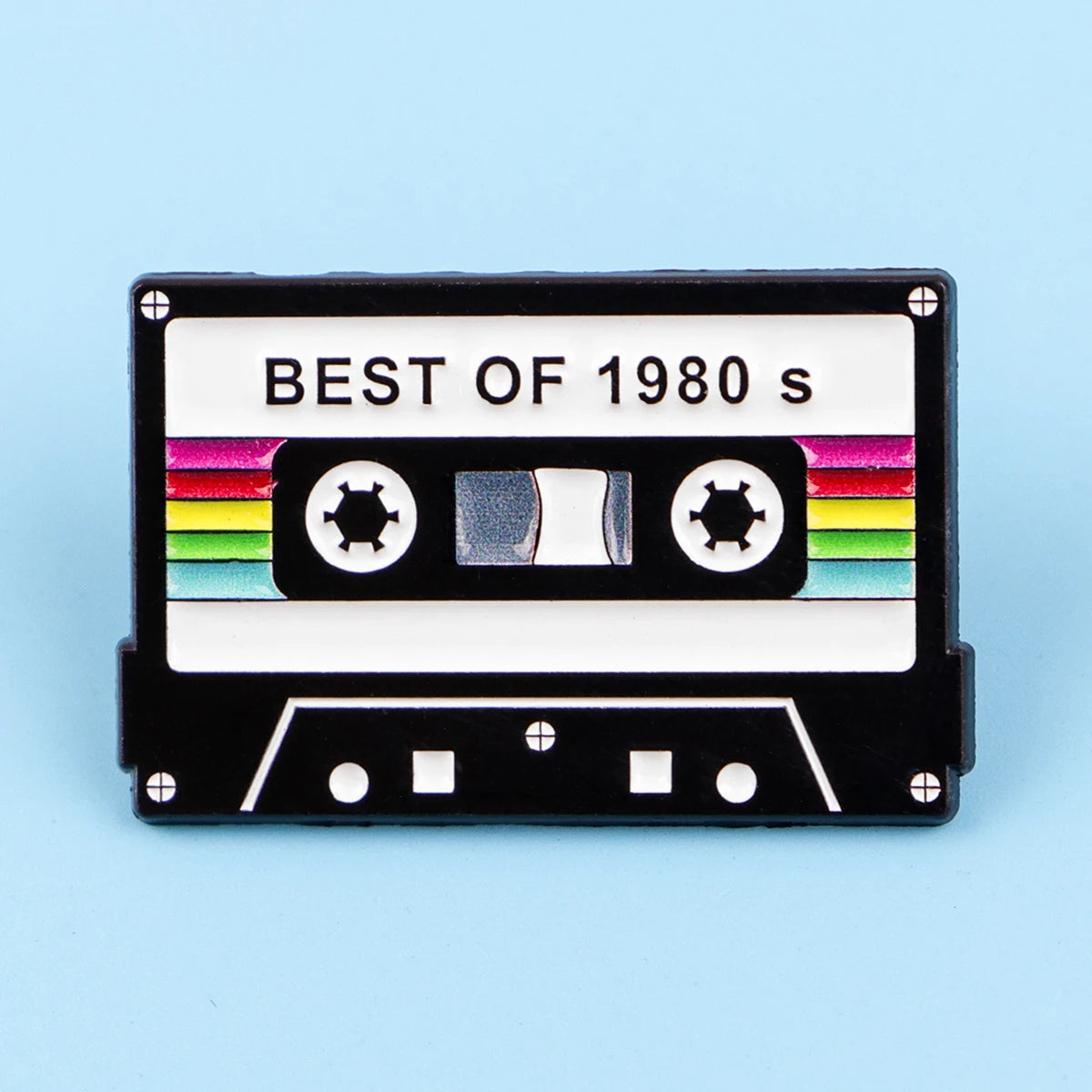 Vintage 1985 Brooch Creative Tape Enamel Pins Music TV Lapel Pin For Backpack Clothing Accessories Metal Badge Jewelry Gift