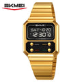 SKMEI 2448 Luxury Stainless Steel Digital Watch for Men Waterproof Countdown Shockproof Mens Wristwatches Relojes Para Hombre