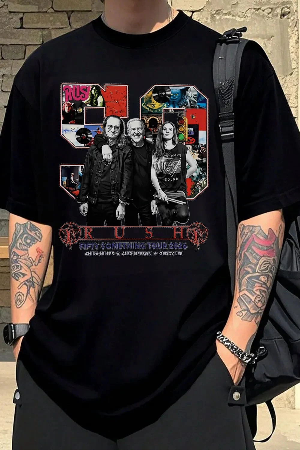 2026 Rush  Band TShirt Mens Womens Cotton Tees Summer Casual Short Sleeve Round Neck Clothing Loose Top Trend Unisex Tee