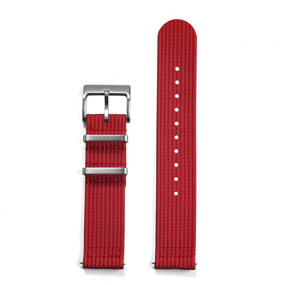 MZDTIMK Sailcloth Nylon Ribbed Strap 18mm 20mm 22mm New Design Quick Release Military Ribbed Nylon Watch Bands