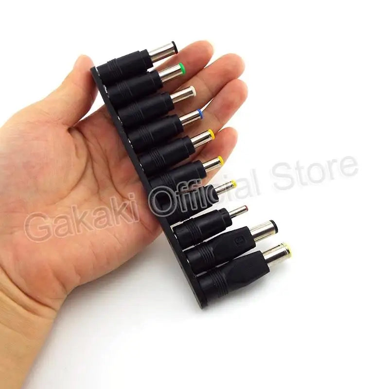 10Pcs/set Universal Laptop Charging Power Bank DC Plug Jack Adapter DC 5.5*2.1mm Female to Male Interface Conversion Connector