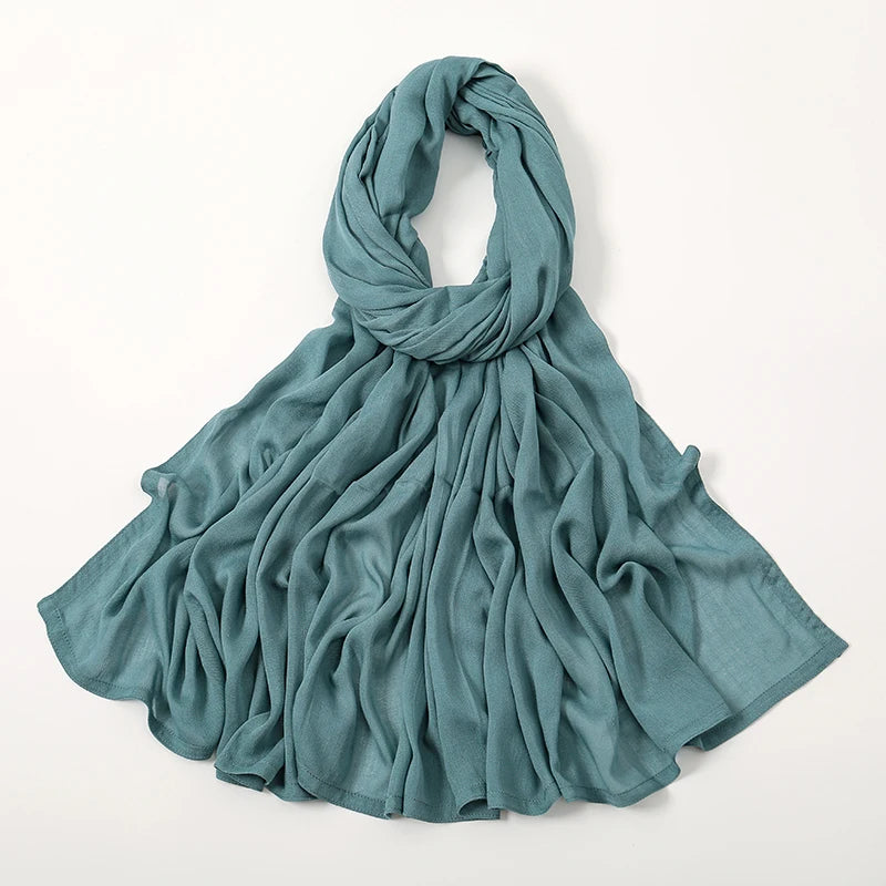 Fashion Modal Hijab Rayon Cotton Shawls Muslim Hijabs For Women Plain Scarf Big Size Headscarf Islamic Turban Headband 190*85cm