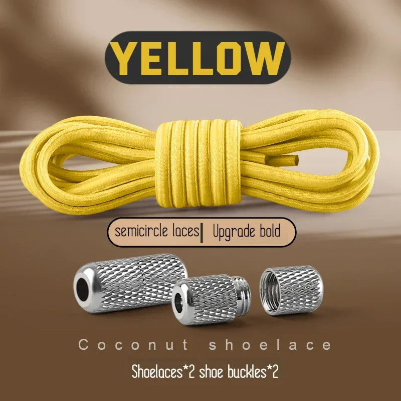 New Elastic Laces Sneakers Tennis Round Shoe laces Without ties Kids Adult Rubber Bands No Tie Shoelace Shoe Accessories