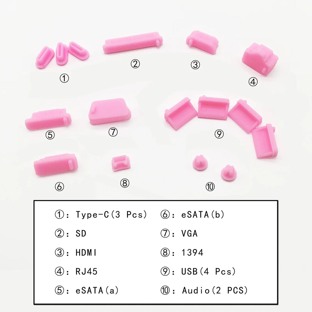 16 PCS Universal Notebook Laptop Anti Dust Plug Protective Dust Stopper Plug USB Computer Dustproof Protector For Laptop MacBook